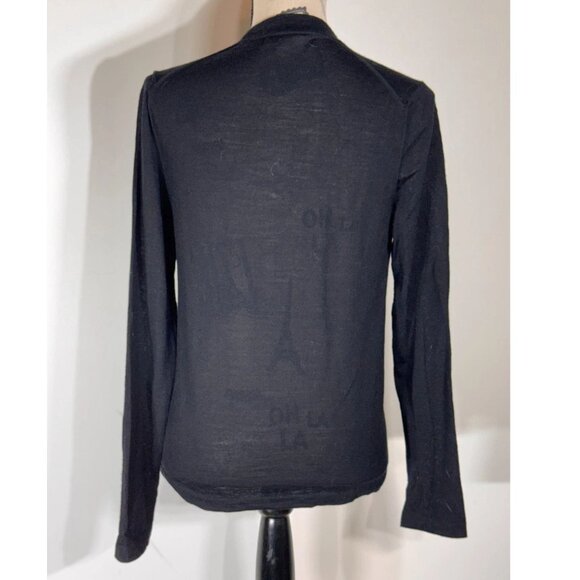 Comme Des Garcons Black V-Neck Cropped Cardigan Sweater, Womens Size Large, NWOT - Picture 4 of 7